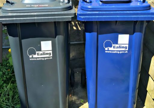 wheelie bins pair